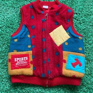 Vintage Colorful Polka Dot Vest